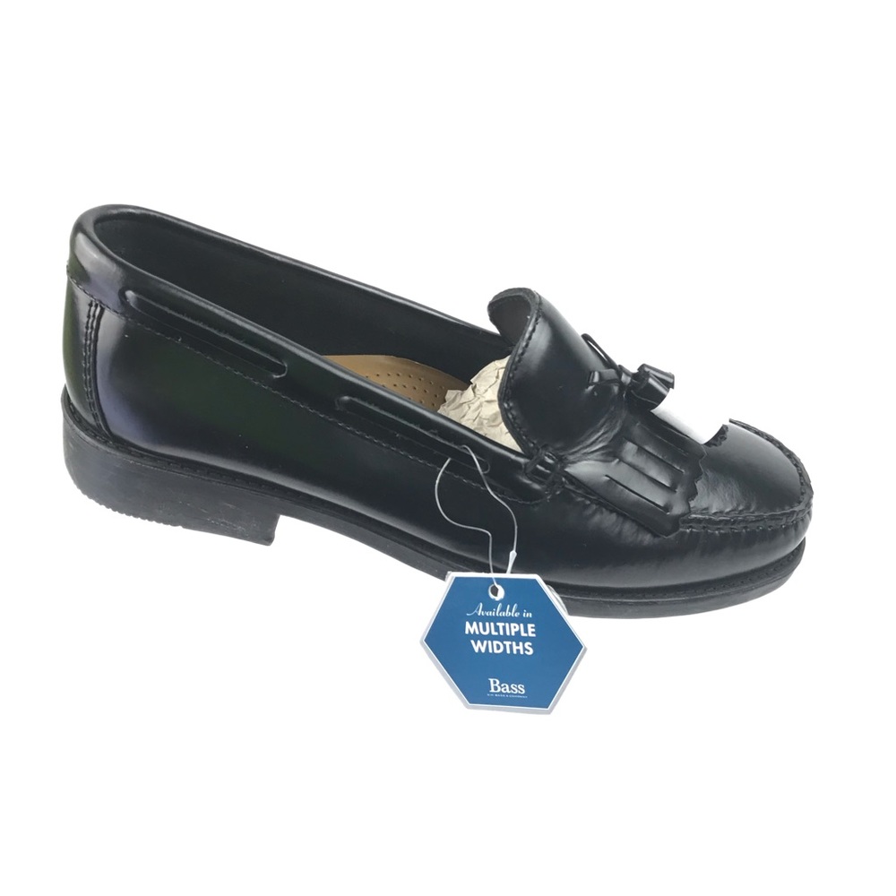 Bass Weejuns Loafers Tassels Black Women’s Size 8W